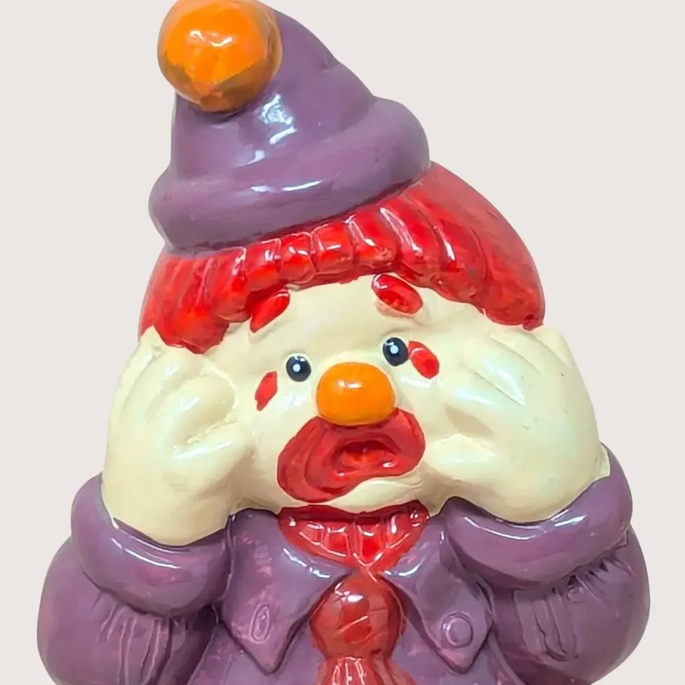 1989 Artmark Crying Clown Hobo Style Ceramic Figurine